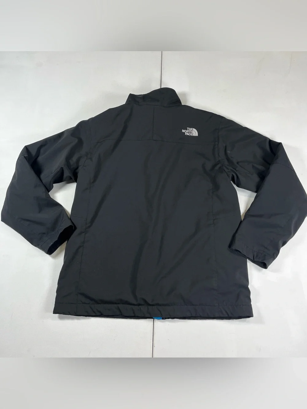The North Face Jacket Boys 14/16 Black Softshell Fleece Lined Full Zip Polartec